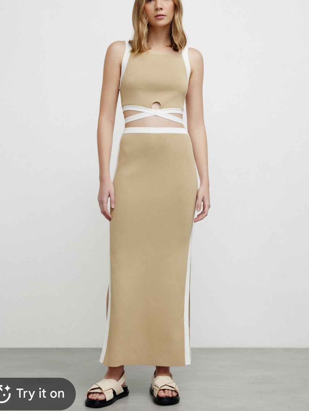 Significant Other | Taylor Top + Maxi Skirt Set - Fawn and White
